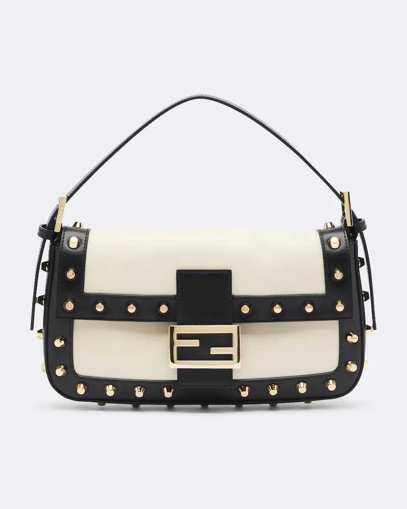 Fendi Schultertasche Baguette® 26424 aus Leder Schwarz