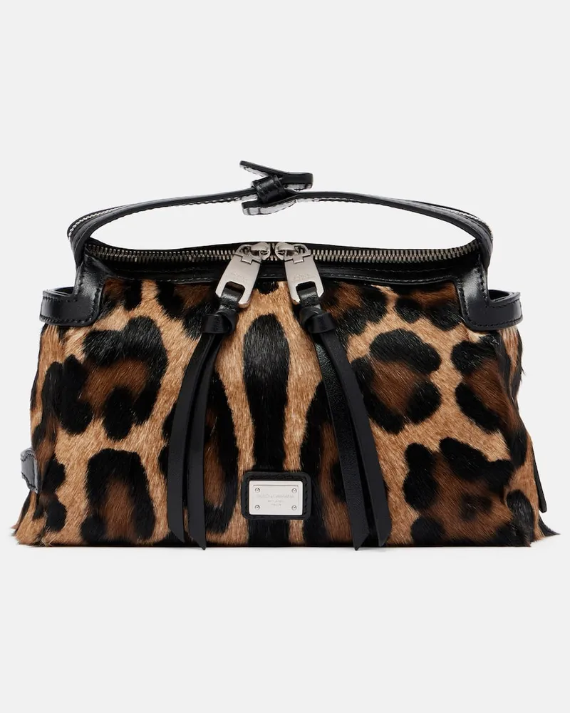 Dolce & Gabbana Tote Bag Vittoria aus Kalbshaar Multicolor