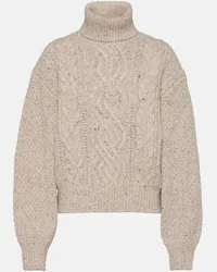 Loro Piana Rollkragenpullover aus Wolle und Kaschmir Beige