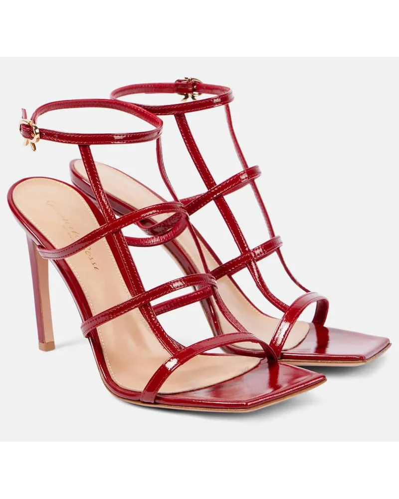 Gianvito Rossi Sandalen Mondry aus Lackleder Rot