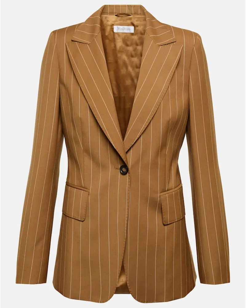 Max Mara Blazer Galosce aus Wolle Braun