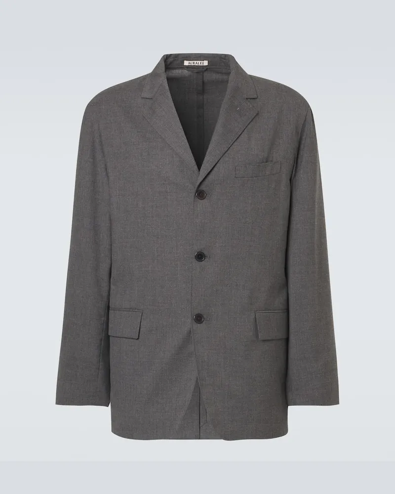 AURALEE Blazer aus Kaschmirpopeline Grau