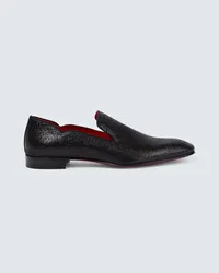 Christian Louboutin Loafers Dandy Chick aus Jacquard Schwarz