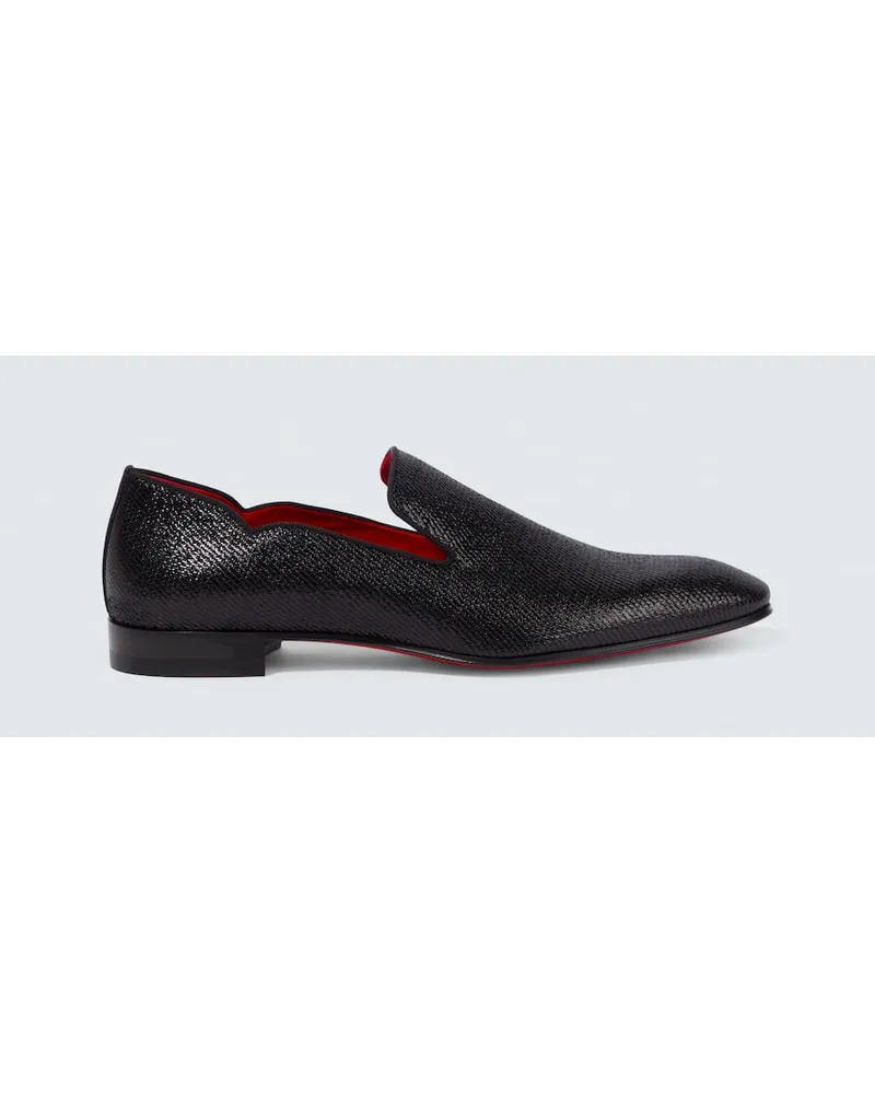 Christian Louboutin Loafers Dandy Chick aus Jacquard Schwarz