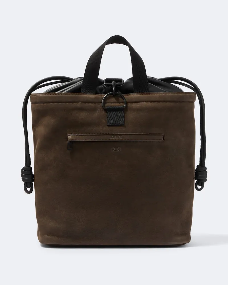 Loewe Rucksack Squad aus Leder Braun
