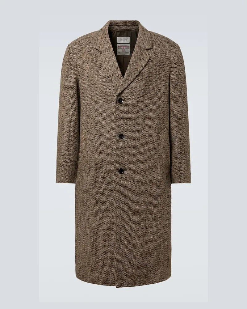 Christophe Lemaire Mantel Harris aus Woll-Tweed Braun