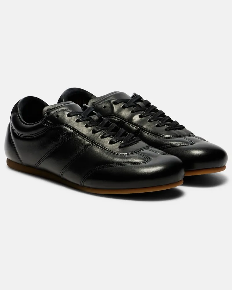 Christophe Lemaire Sneakers Soft Runner aus Leder Schwarz