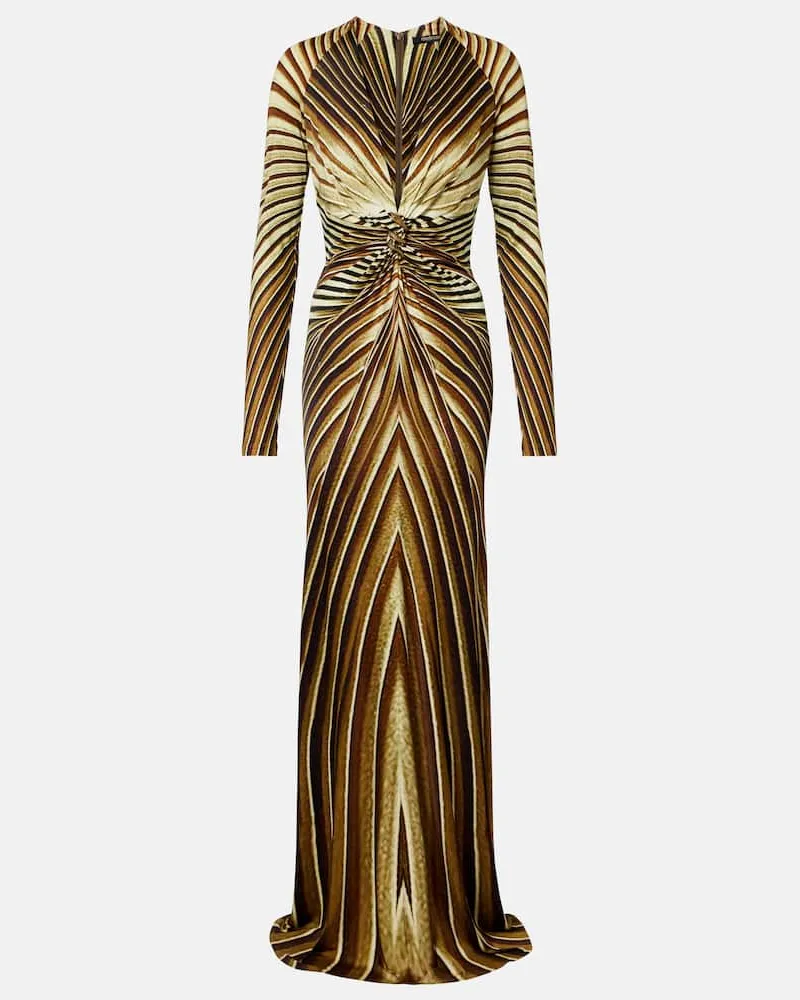 Roberto Cavalli Bedrucktes Maxikleid Multicolor