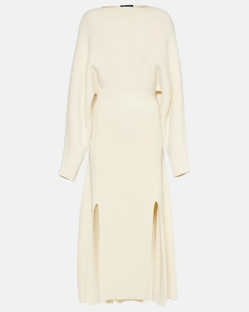 Proenza Schouler Midikleid aus einem Wollgemisch Weiß