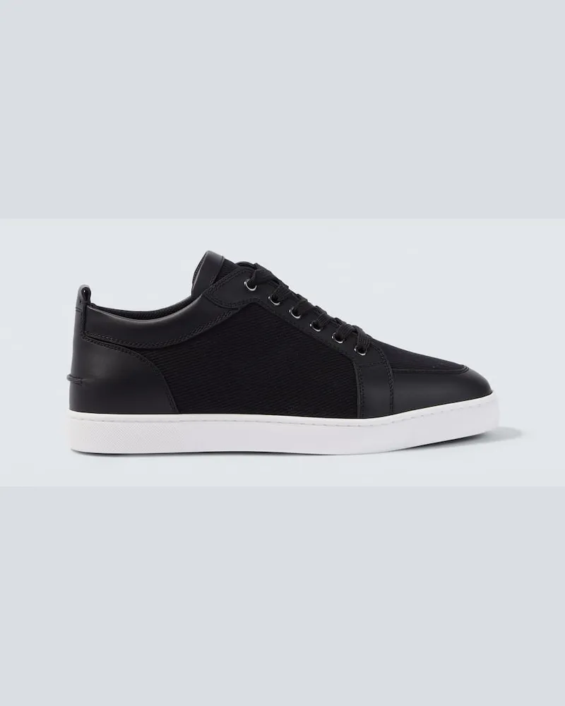 Christian Louboutin Sneakers Rantulow aus Twill mit Leder Schwarz