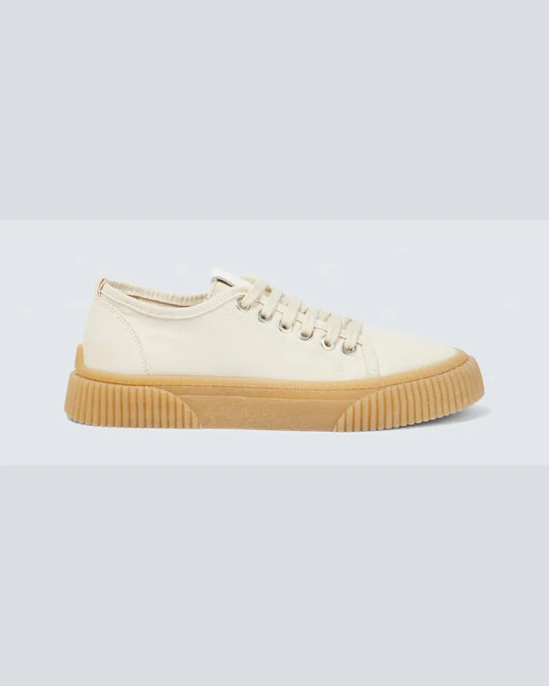 AMI Paris Sneakers aus Canvas Beige