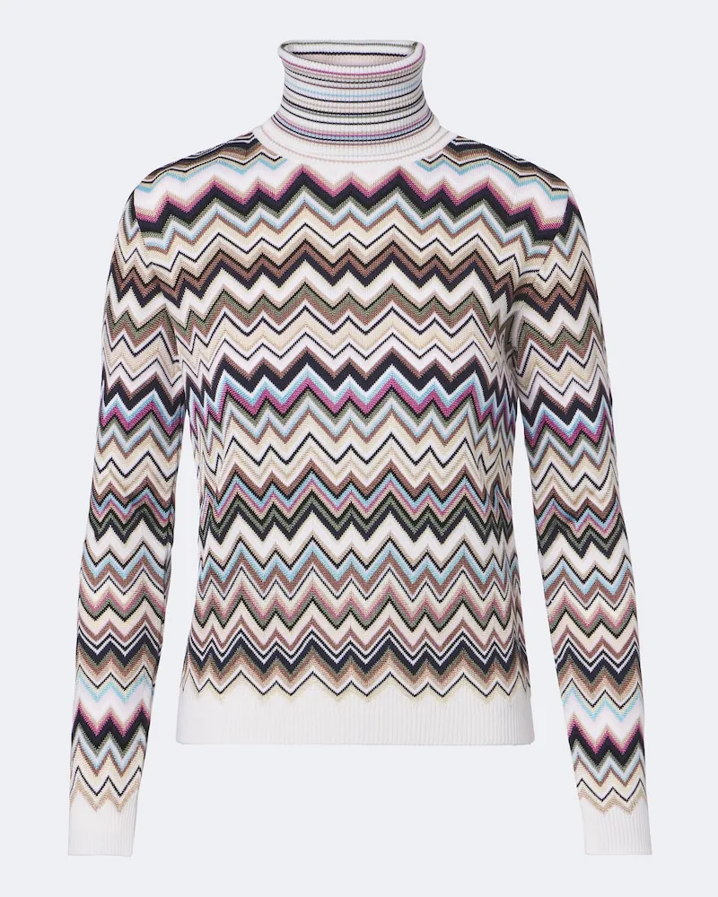 Missoni Zickzack-Rollkragenpullover Multicolor
