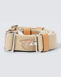 Prada Guertel aus Canvas Beige