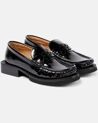 Ganni Loafers aus Lederimitat Schwarz