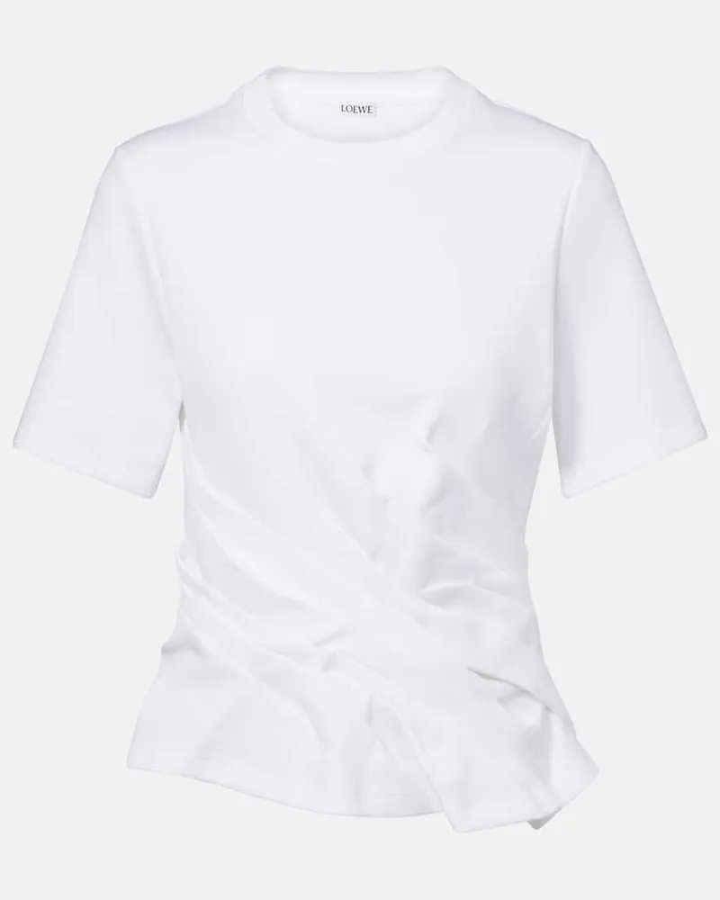 Loewe T-Shirt aus einem Baumwollgemisch Weiß
