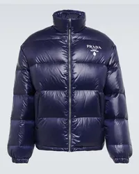 Prada Daunenjacke aus Re-Nylon Blau