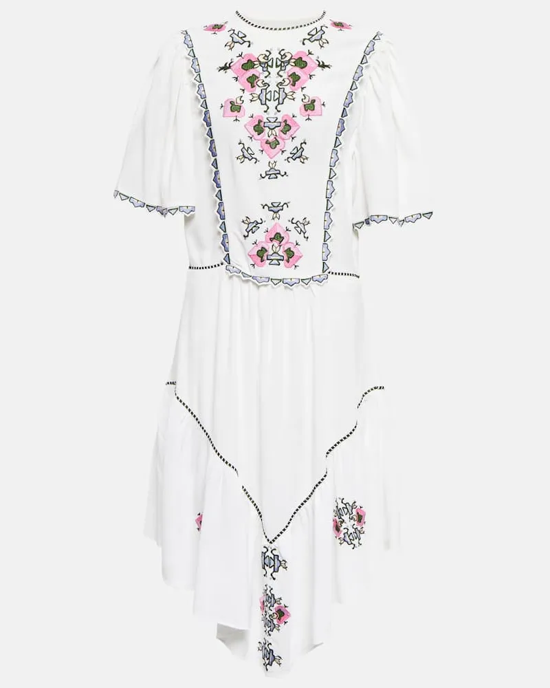Isabel Marant Besticktes Midikleid Sinezia Weiß
