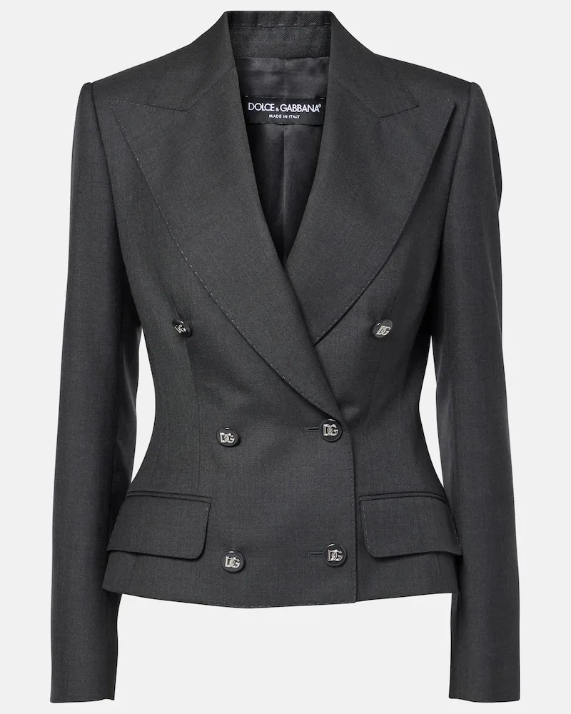 Dolce & Gabbana Blazer aus Wolle Grau