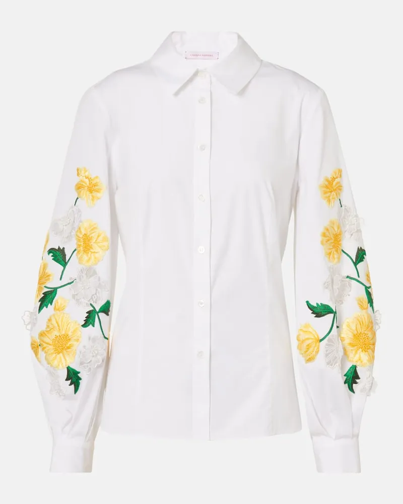 Carolina Herrera New York Hemd aus Popeline Weiß