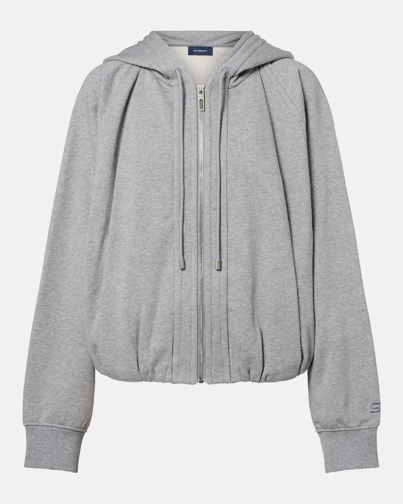 SPORTMAX Hoodie aus Baumwoll-Jersey Grau