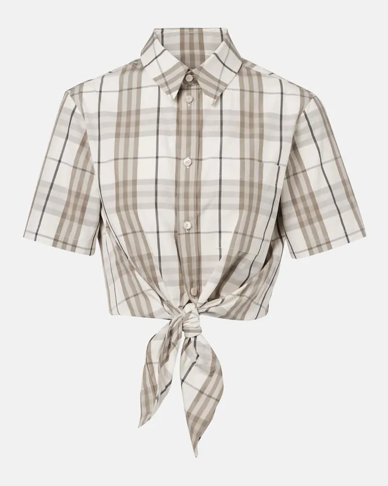 Burberry Hemd Burberry Check aus Baumwolle Nude