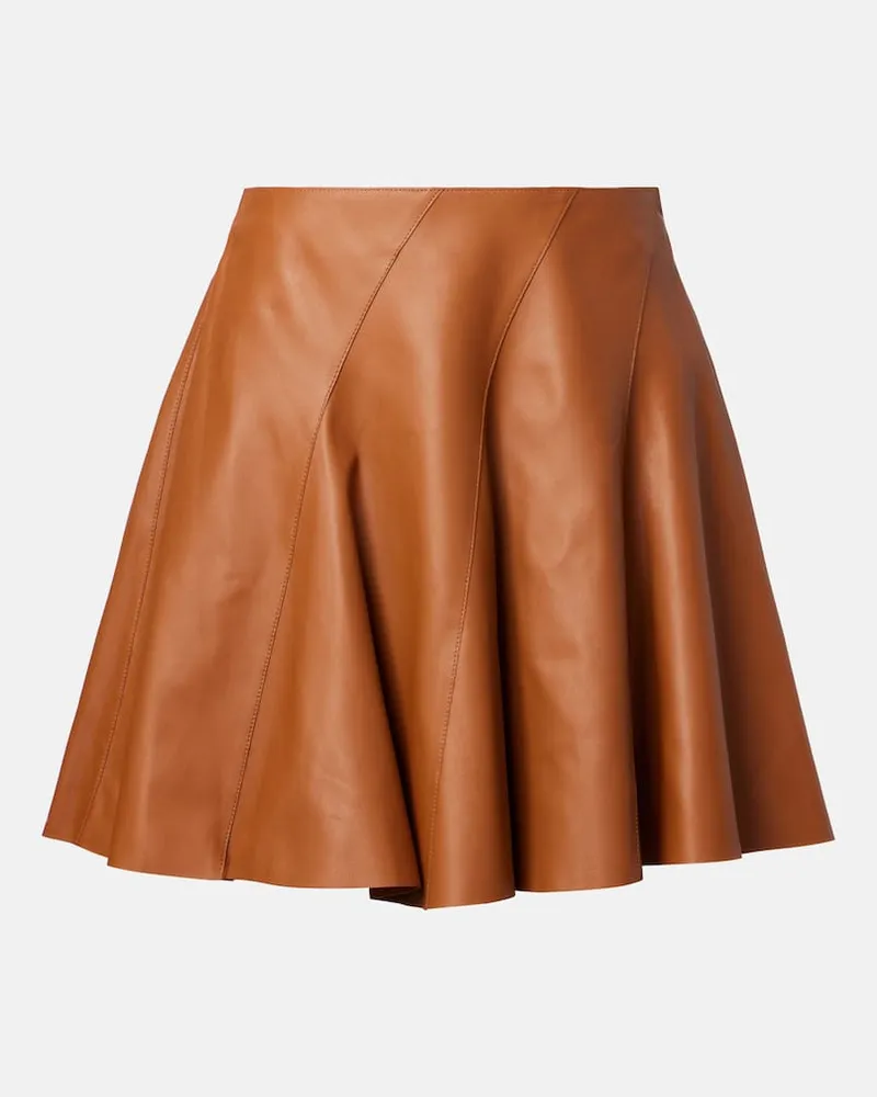 Ralph Lauren Minirock aus Leder Braun