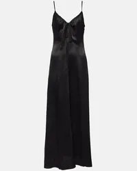 Proenza Schouler White Label Maxikleid Harper aus Satin Schwarz