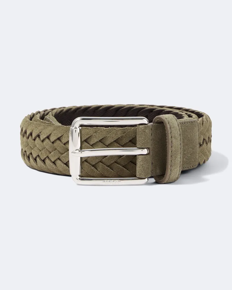 TOD'S Gürtel aus Veloursleder Grün