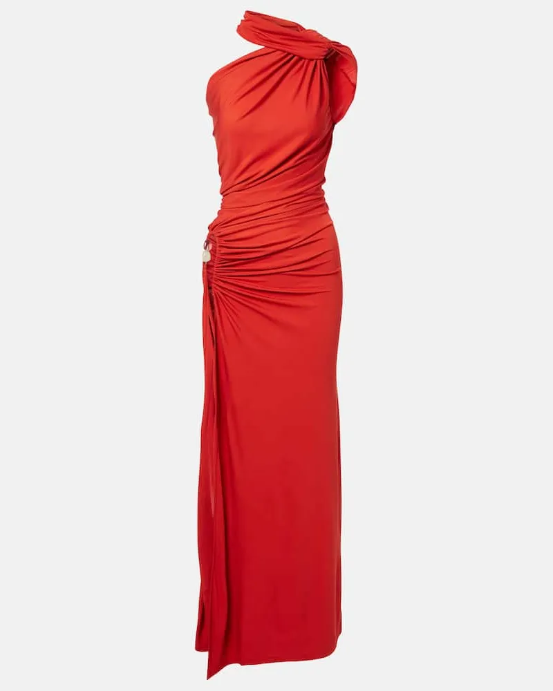 Christopher Esber One-Shoulder-Robe Orange