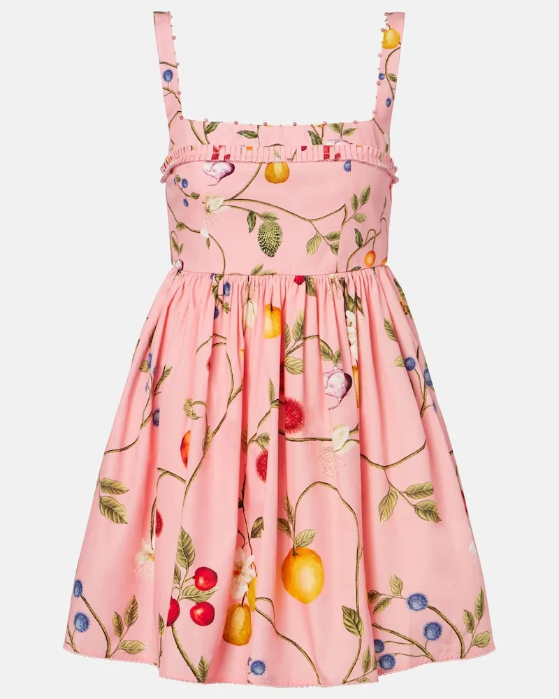 AGUA BENDITA Bedrucktes Minikleid Barbara aus Baumwolle Multicolor