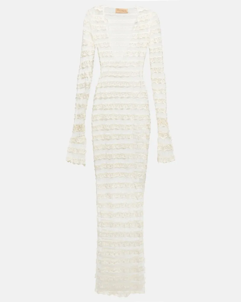 Aya Muse Maxikleid aus Spitze Weiß