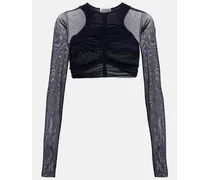 Cropped-Top aus Mesh