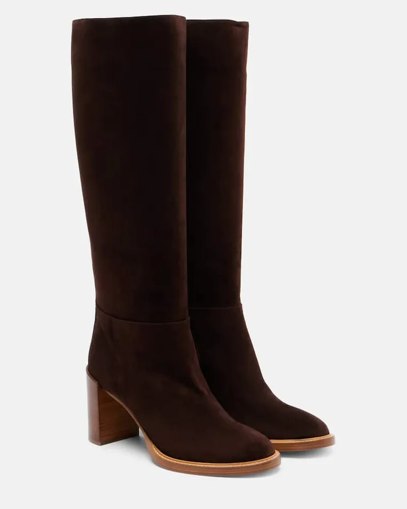 Gabriela Hearst Stiefel Bocca aus Veloursleder Braun