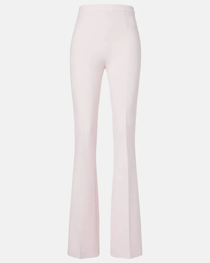 Safiyaa High-Rise-Schlaghose Alexa aus Crêpe Rosa