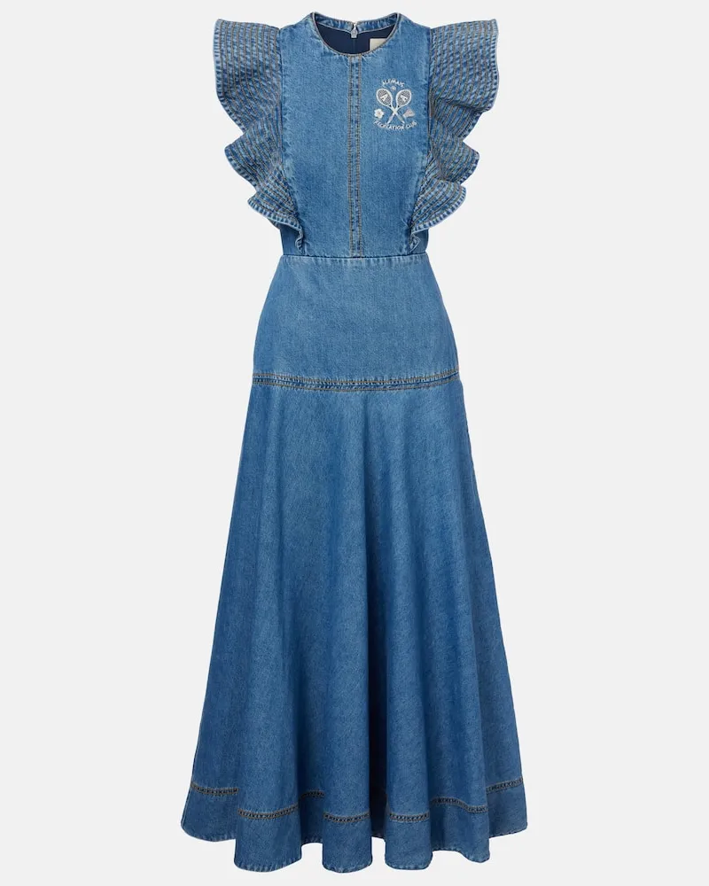 ALEMAIS Alémais Maxikleid Stephi aus Denim Blau