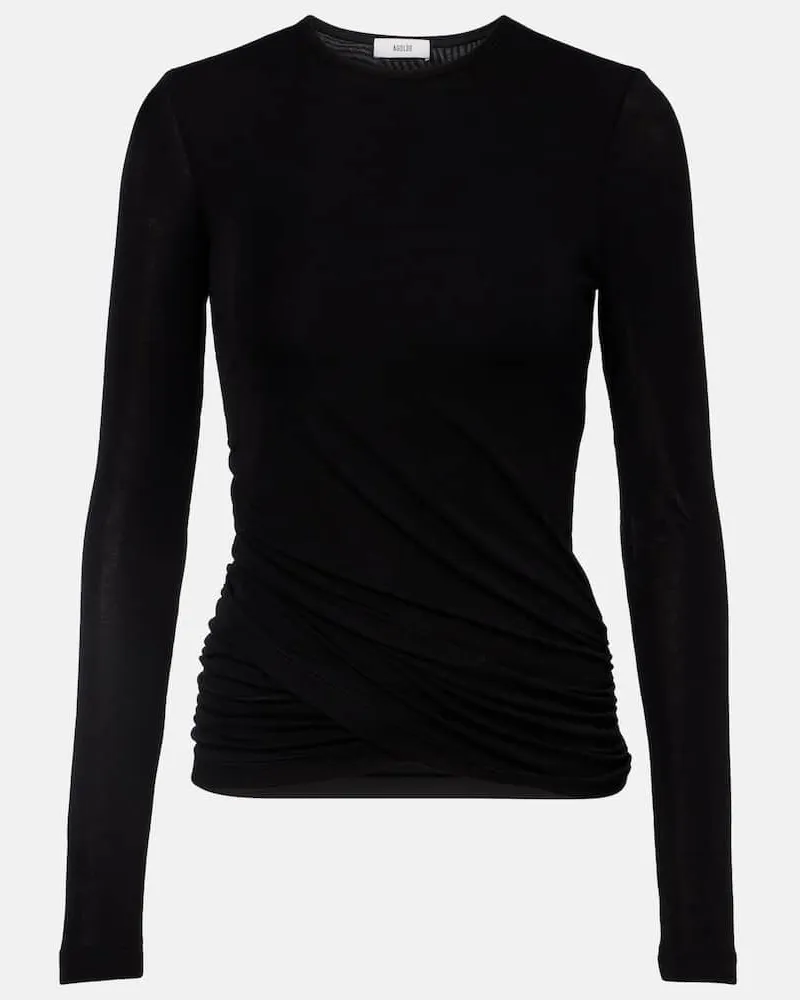 AGOLDE Longsleeve Eve Schwarz