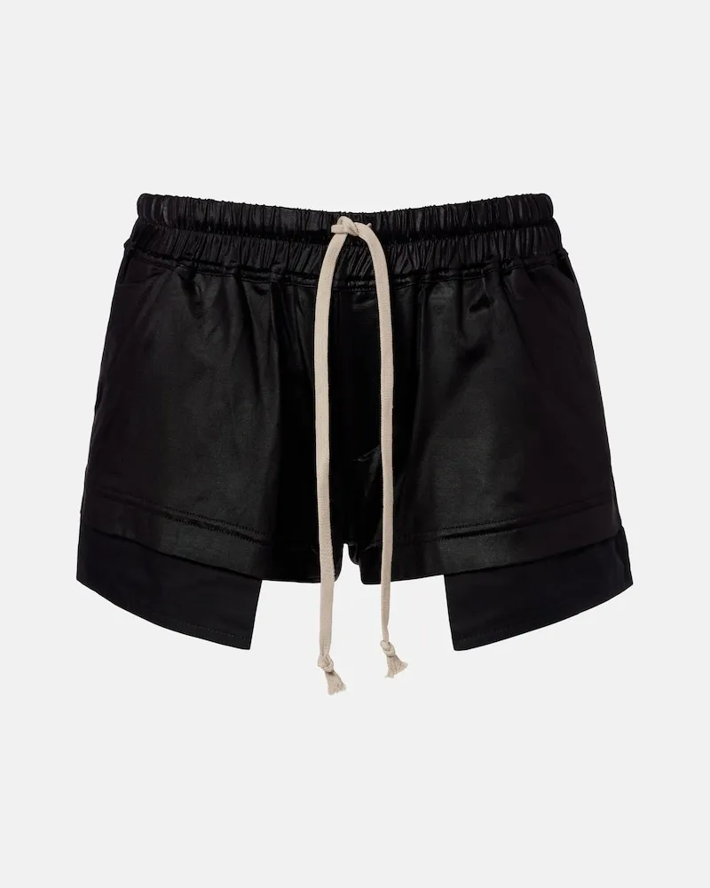 Rick Owens DRKSHDW Shorts Fog aus Satin Schwarz