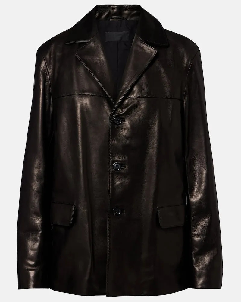 Nili Lotan Lederjacke Tristan Schwarz