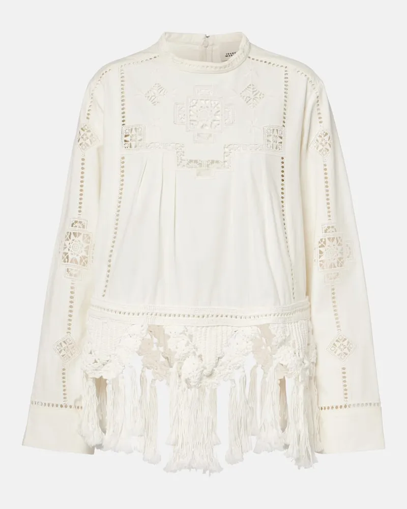 Isabel Marant Top Severine aus Makramee Weiß
