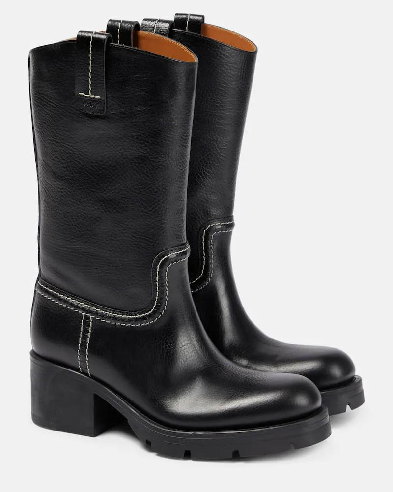 Chloé Chloé Ankle Boots Neva aus Leder Schwarz