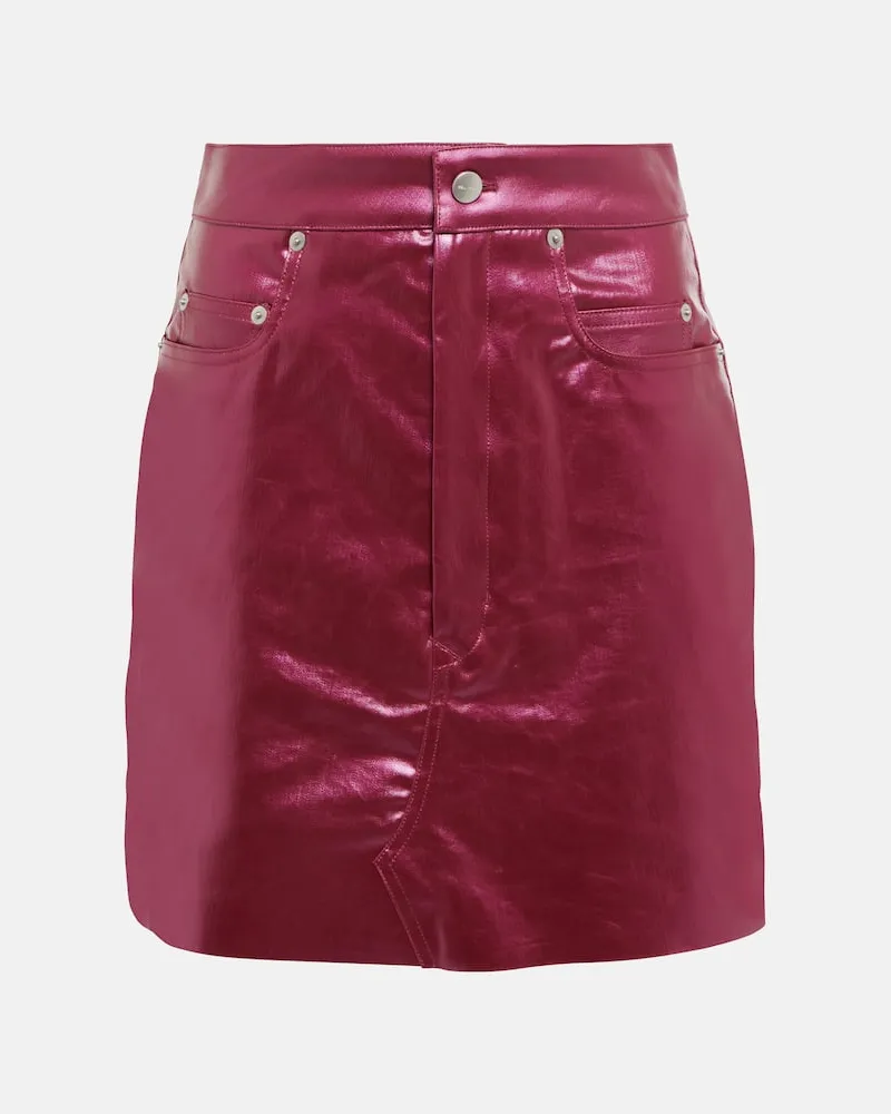 Rick Owens Beschichteter Jeansrock Rosa