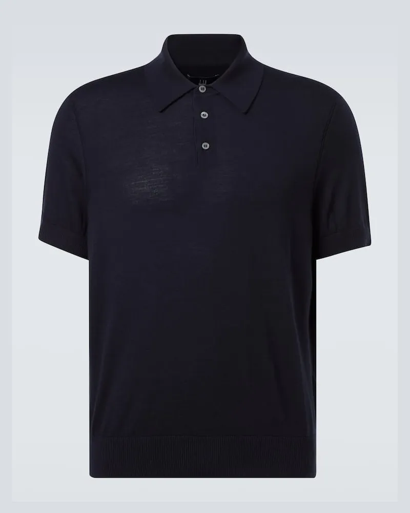 Dunhill Polohemd aus Wolle Blau