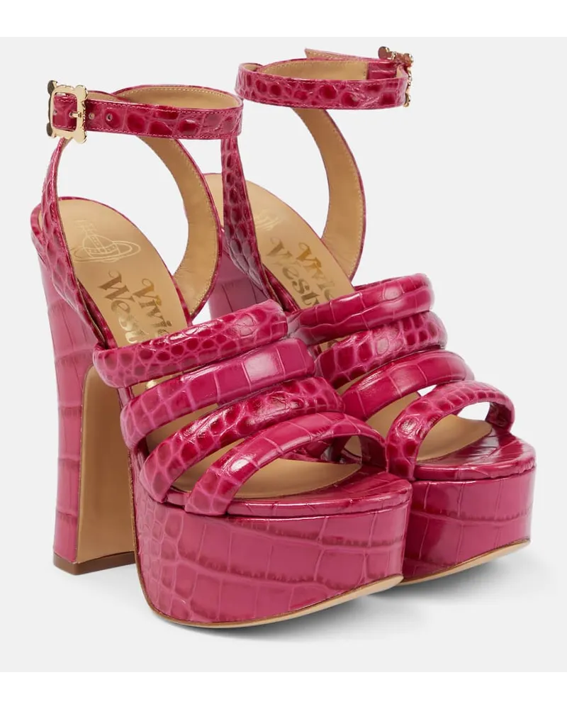 Vivienne Westwood Sandalen Britney aus Leder Pink