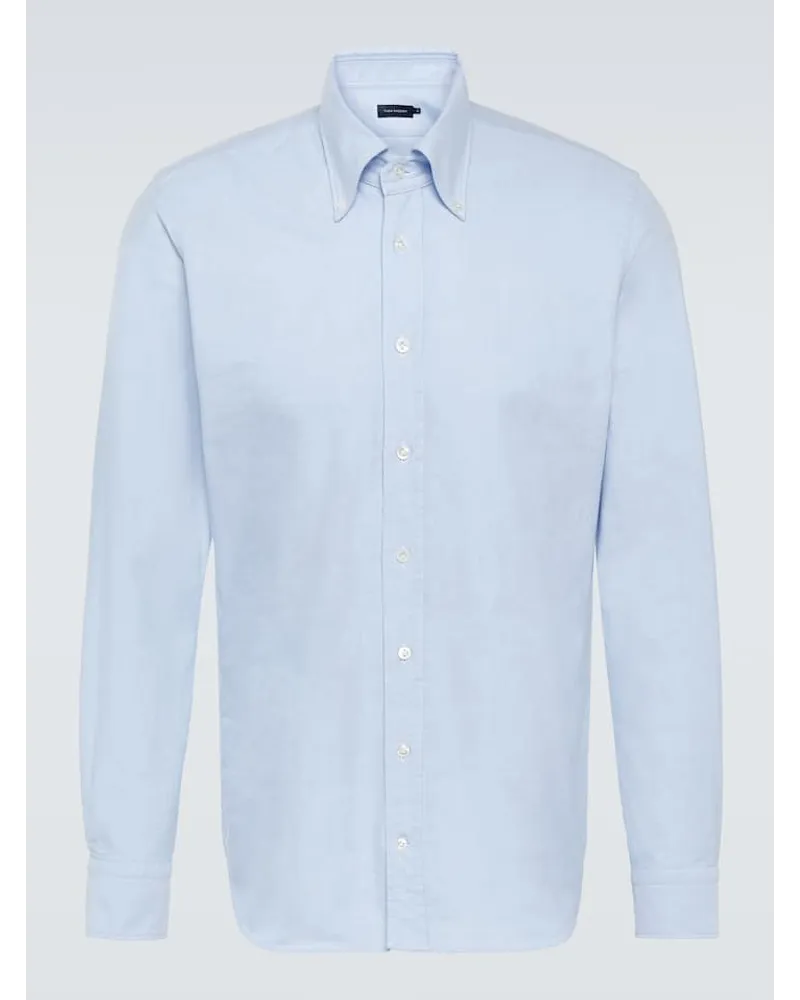 Thom Sweeney Oxford-Hemd aus Baumwolle Blau