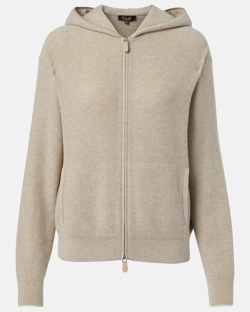 Loro Piana Kapuzenjacke Varallo aus Kaschmir Beige