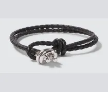 Armband Knot aus Leder mit Sterlingsilber