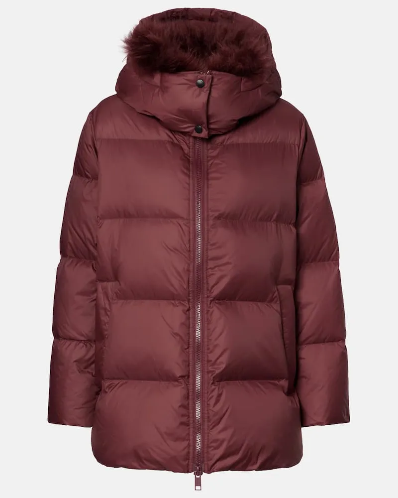 Yves Salomon Daunenjacke Burgunderrot