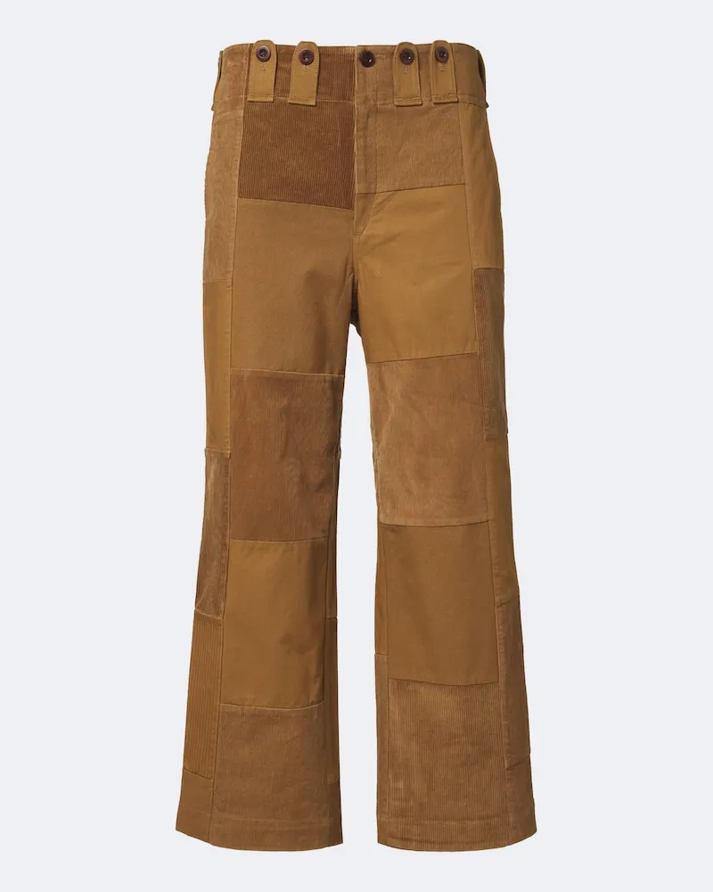 Junya Watanabe Weite Hose aus Baumwolle Beige