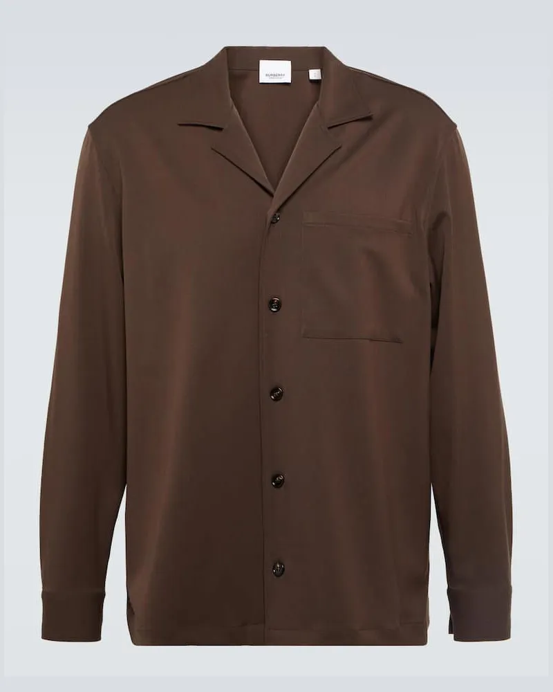 Burberry Hemd aus Wolle Grün