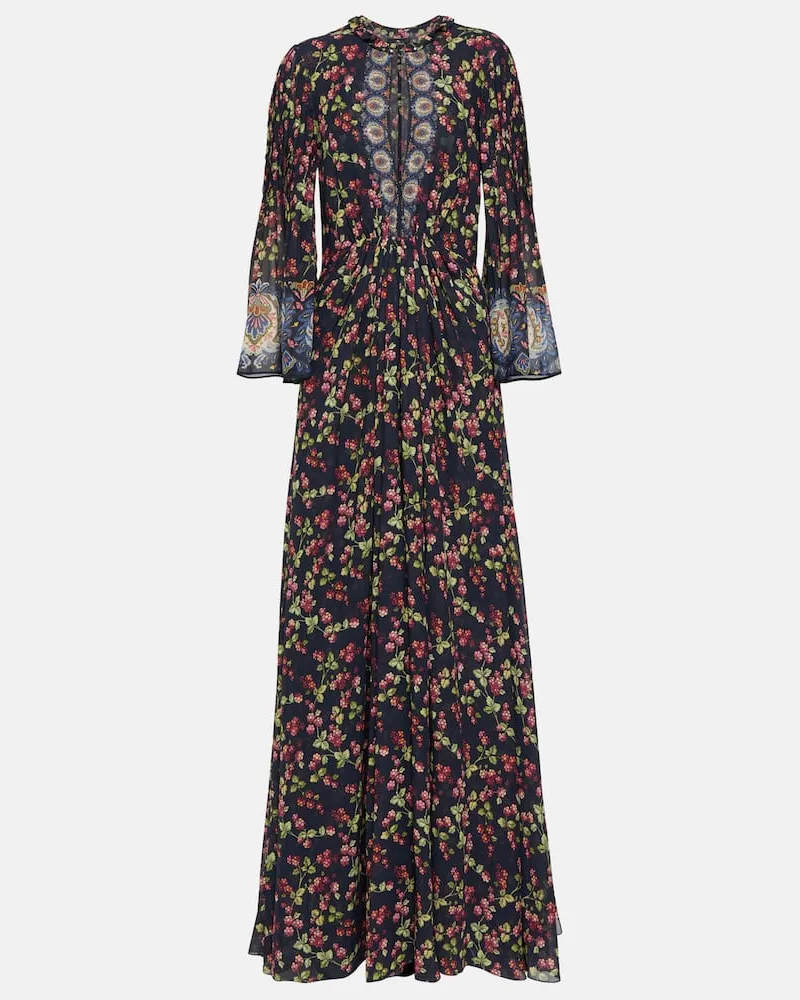 Etro Robe aus Seide Blau